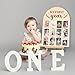 My First Year Milestone Photo Board, Baby Milestone Signs, 12 Months Wooden Picture Frame, Nursery Gender Neutral Gifts for Girl Boy, Best Gifts for 1st Birthday Baby Shower Decorations-A04