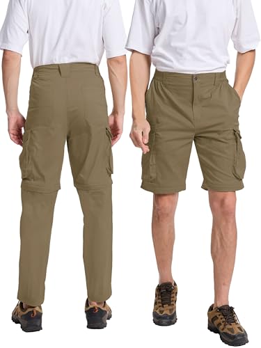 NATUVENIX Hiking Pants Men Quick Dry Convertible Fishing Pants for Men Zip Off Lightweight Mens Cargo Pants Outdoor Travel2