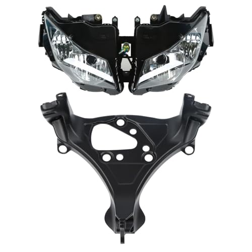 Green-L Front Headlight Headlamp Assembly & Upper Stay Fairing Bracket Fit for Honda CBR1000RR 2012-2016