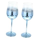 GLEAVI 2 piezas Copas de Vino Reutilizables de Cristal con Diseño Creativo de de Vasos de Cóctel Elegantes y Ligeros para Fiestas Bodas y Celebraciones