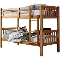 Mobelcenter - Litera de Pino en Color Miel - Litera de Pino Macizo Miel - Litera de Madera de 90x190 – (0035)