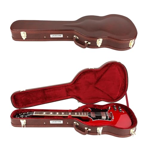Image of GHOSTFIRE Electric Guitar Standard 39-Inch Hard Case for SG, V-SG Brown