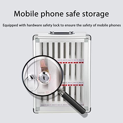 Wall-Mounted Aluminum Alloy Cell Phone Storage Cabinet, 24/60 Slot Mobile Phone Locker, Portable Hand-Carry Design, Secure Cell Phone Organizer for Offices & Homes