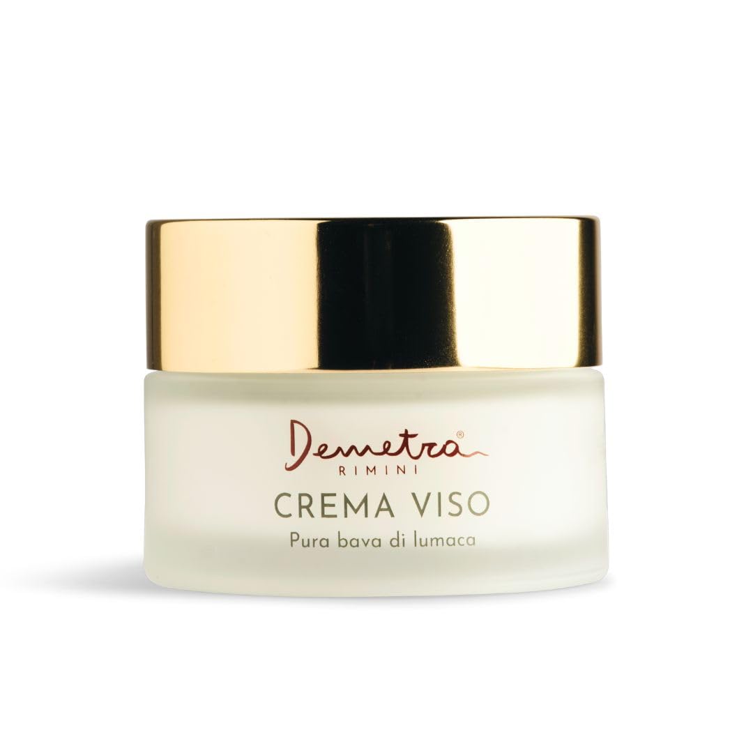 Demetra Crema Viso Rigenerante con Bava di Lumaca 85%, Acido Ialuronico, Ribes Nero Bio, Collagene e Elastina idrolizzati - 50ml