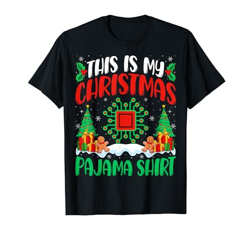 Electronics Christmas Pajama Shirt Electronics Engineer Xmas Camiseta