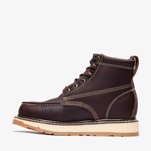 Image of Bonanza Boots FRONTIER DUAL 6 inch Moc Toe Work Boot - Premium Leather, Comfort Insole & Tough Wedge Outsole