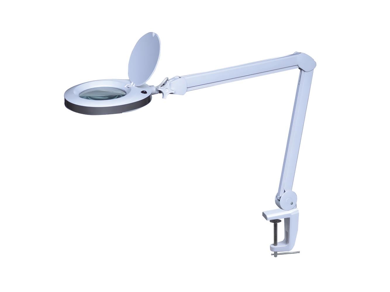 Velleman LED Magnifier Lamp with Clip, Magnifier with Light 8 W, 60 LEDs, 3X Magnification, 8 Diopter Lens 127 mm, Daylight 6500 K, for Reading, Diamond Painting, Hobby, Beauty and Precision