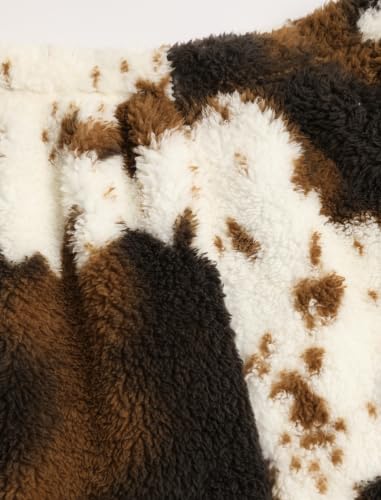 Image of ZAFUL Women's Fuzzy Plush Pajama Pants Wide Leg Pj Bottoms Lounge Pants | Soft Fluffy Sleep Pants Drawstring Elastic Waist Teddy Pjs for Women No Pockets