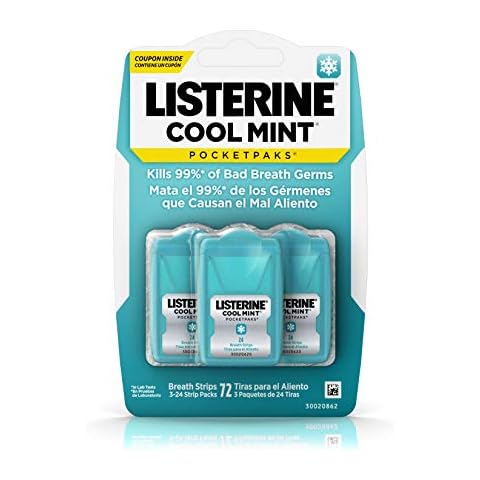Listerine - Pocketpaks, Oral Care Strips, Cool Mint - 72 Strips Cover