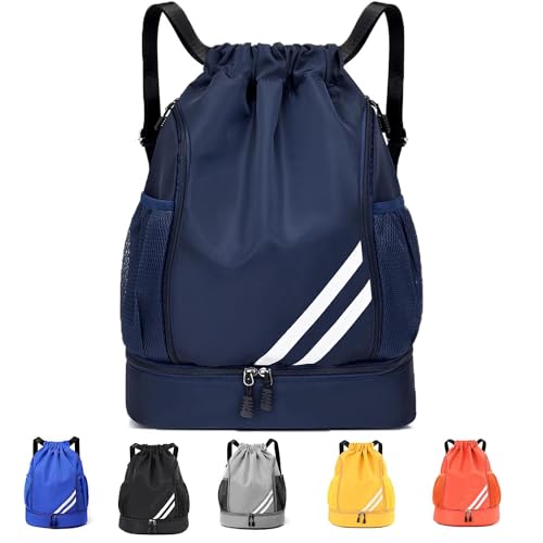 プールバッグ 男の子 スイムバッグ ナップサック ジムサック リュック 水泳 バッグ 大容量 防水 巾着袋 軽量 乾湿分離 2ルーム多機能 シューズ収納付きジムバッグ 運動 部活 登山 旅行 アウトドア スポーツバッグ ビーチバッグ 大人 女の子 小学生