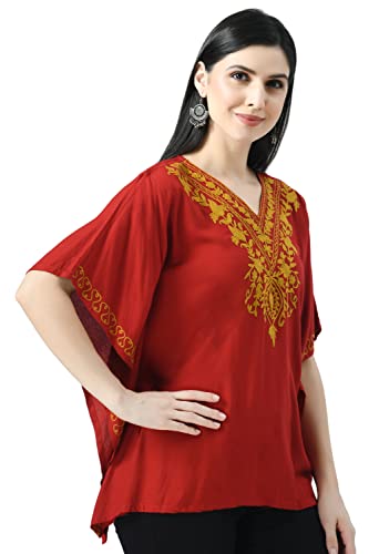 Image of QAZMI Women's Rayon Cotton Kaftan
