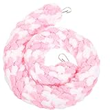 1Pc Ferret Toys, Sugar Glider Climbing Toys Rat Swing Hanging Toy Parrot Climbing Rope Bird Perches Stand Pet Swing Hamster Cage Accessories for Small Animals, Pink White