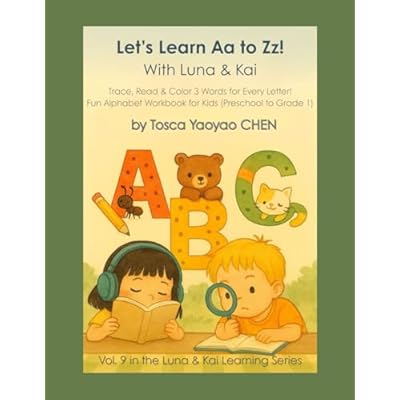 Let&rsquo;s Learn Aa to Zz! With Luna & Kai: Trace, Read & Color 3 Words for Each Letter | Fun Alphabet Workbook for Kids