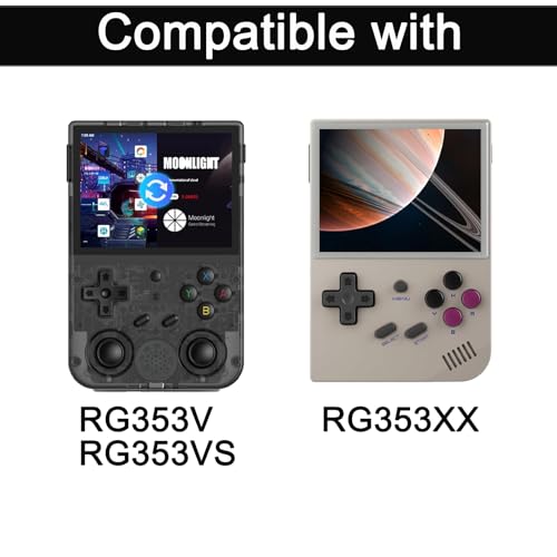Case Compatible with RG353V/ RG35XX/ RG353VS Retro Handheld Game Console, RG35xx Case with Carabiner and Hand Strap, RG353v Case Easy to Use and Carry (Case Only, Black) - Image 3