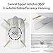 carrotez Dish Drying Rack, Dish Rack, Dish Drainer with Swivel Spout for Kitchen Counter, Auto Water Drainage, Durable, Rustproof, White