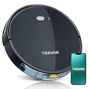 Tesvor WLAN-Robotstofzuiger, Sterke Robotstofzuiger, Compatibel Met Alexa En App-Besturing, Zwart, 1 Stuk