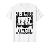 25th Birthday 25 Years Awesome Since September 1997 T-Shirt