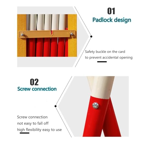 Barrière industrielle pliable rouge 120 x 300 cm rétractable