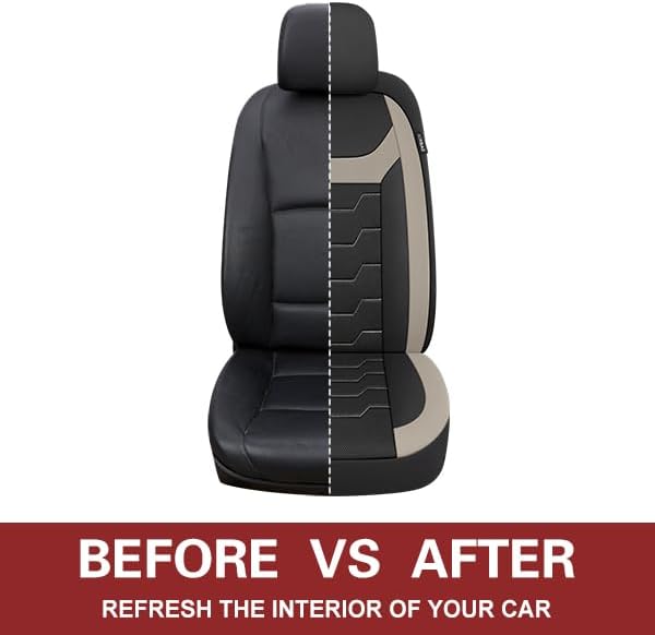 Miniatura 7 de Funda transpirable para asiento de automóvil, 2 asientos delanteros, fundas de asiento de tela de malla de aire 3D para automóviles, fundas