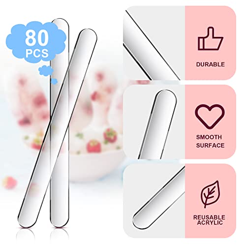 80 Pcs Reusable Acrylic Sticks 4.5 in Transparent Cakesicle Molds by Geiserailie - Used condition - Image 2