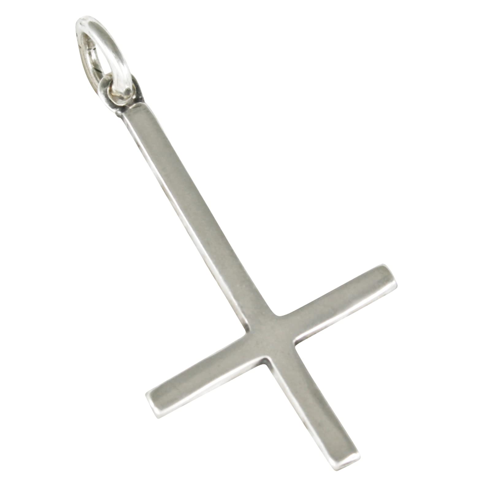 Croix inversée pendentif en argent 925 bijou gothique - 7