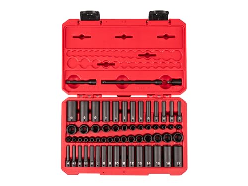 TEKTON 1/4 Inch Impact Socket Set 61-Piece | SID90403