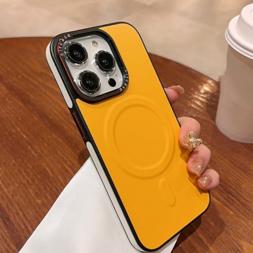 Étui en cuir magnétique iPhone 14 Pro Max antichoc souple