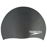 Speedo Cuffia da nuoto unisex in silicone elastomerico Junior Speedo nero, taglia unica