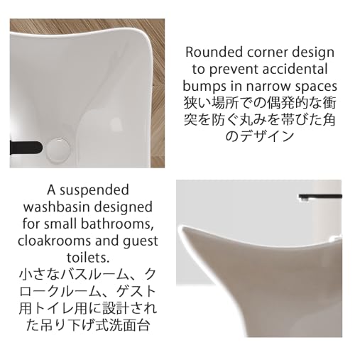 Lavabo de baño pequeño para ahorrar espacio en aseos con poca luz 8