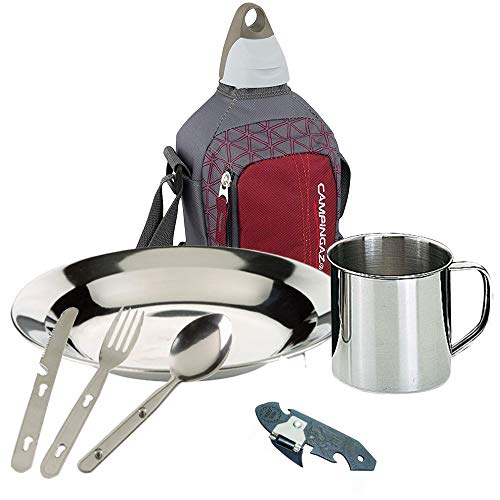 Set for Camping Camping Bricolemar Picnic Set (Antimplora + Tableware + Cutlery + Can Opener)
