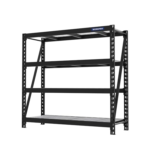 Image of WORKPRO Heavy Duty Metal Garage Shelving, 68 inch W x 24 inch D x 65 inch H, 7200 LBS Load