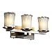 Justice Design Group GLA-8773-16-WTFR-DBRZ Veneto Luce Collection Dakota 3-Light Straight Bath bar