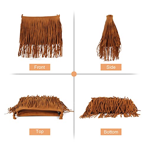 Fecialy Faux Suede Fringe Crossbody Bags For Women Western Hippie Shoulder Bag Messenger Bag Sling Bag #TOP4