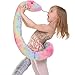 MorisMos Giant Snake Stuffed Animal Mommy with Babies, Realistic Stuffed Snakes Plush Toy, Long Boa Constrictor for Kids, Girls, Boys, Halloween, Pink, 120in