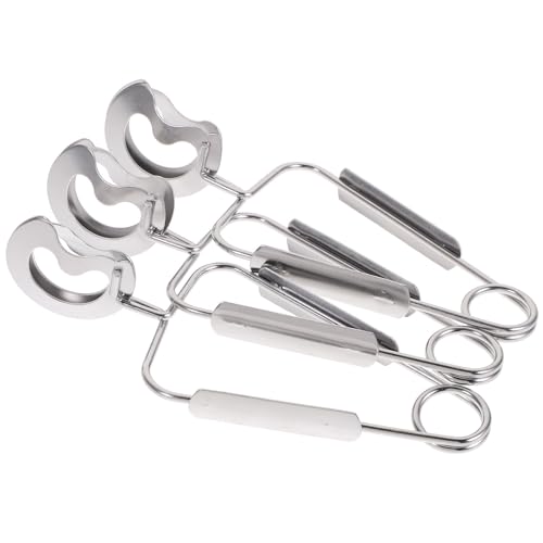 QUMIIRITY 3 piezas Pinzas de Cocina Inoxidable Clip para Servir Alimentos Resistente al Calor con Diseño de Resorte Ligero y Duradero para Cocina y Emplatado