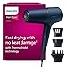 Philips Haartrockner 5000 Series, ThermoShield Technologie, Ionisierungsfunktion, 2.300 W, Metallic-Blau, mit 9-mm- und 11-mm-Stylingdüse, Volumendiffusor, BHD510/20