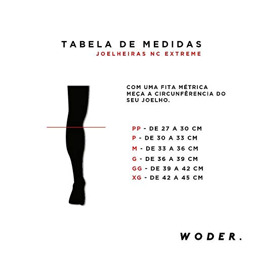 Joelheira NC Extreme Alta Performance 7mm - Gray Skull-G