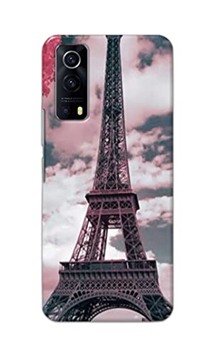 Image of Lovers Famous Place Eiffel Tower in Paris Hard Back Case Cover for Vivo Y53S / IQOO Z3 Back Cover -(J5) VNS2227