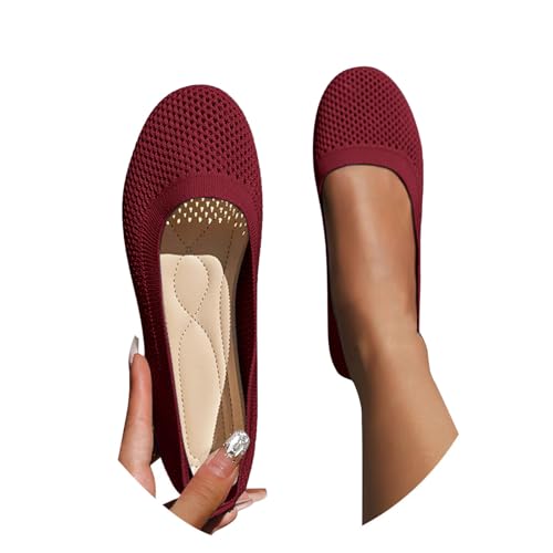 EQWIGKEIT Zapatos de baile para mujer, planos, de verano, elegantes, para verano, antideslizantes, planos, cómodos, suaves, deportivos, ligeros, antideslizantes