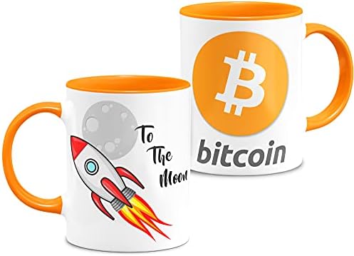 Taza Criptomonedas Bitcoin To The Moon Para Desayuno Café Cerámic...