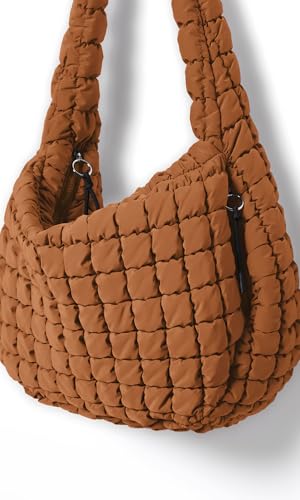 Image of ODODOS Quilted Carryall Tote Bag for Women Crossbody Hobo Lightweight Padding Shoulder Bag