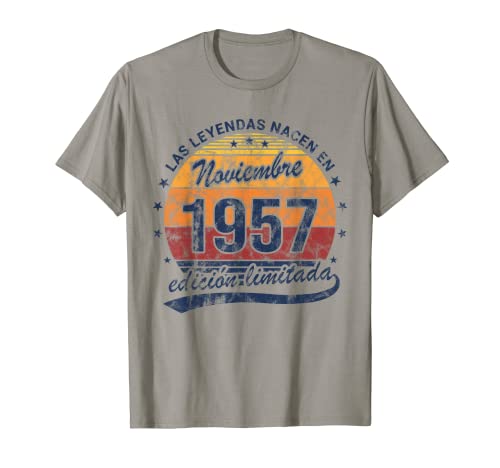 Leyendas Nacen Noviembre 1957 Cumpleaños Vintage Camiseta
