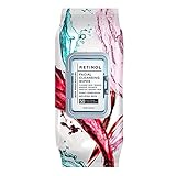 Body Prescriptions Retinol Wipes, Facial Cleansing and Gentle Make Up Remover Wipes - Flip Top, Single Pack (60 Wipes)