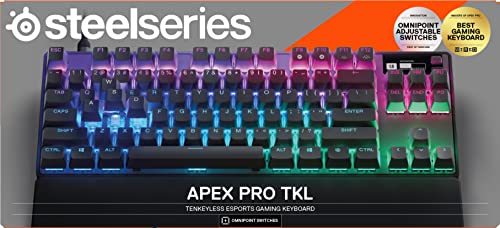 SteelSeries Apex Pro TKL HyperMagnetic Gaming-Tastatur – Die schnellste Tastatur – Anpassbares Ansprechverhalten – OLED-Bildschirm – PBT-Keycaps – USB-C – Edition – Deutsches Tastatur QWERTZ – Bild 16