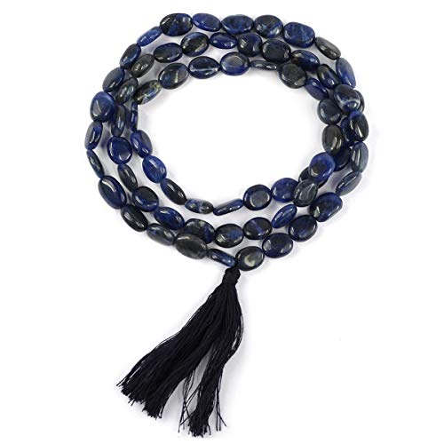 Image of Natural Oval Crystal Beads Mala Necklace Collection for Men & Women, Reiki Energized Gemstone Jewellery for Meditation, Mindful Living, Spiritual Decor & Everyday Fashion Styling