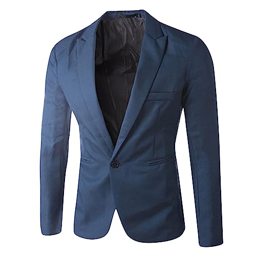 Sakko Herren Regular Fit, Jacke Anzug Herren, Anzüge modern Blazer Sakkos Mit Taschen Und Knöpfen Anzugjacken Revers Freizeitanzug Elegante Jackett Business Casual Leichte Jacke Herren Sakko