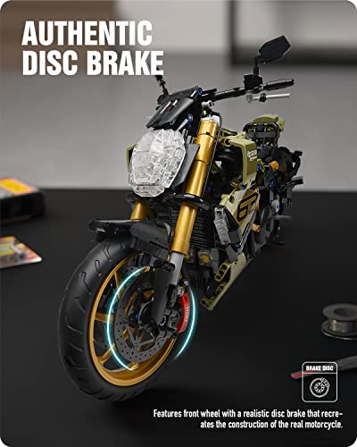 Nifeliz Tiavel Motorcycle Toy Building Kit, Build A Stylish Motorcycle Display Model, Collectible Motorcycle Model Building Kit For Adults(2025 Pcs) #TOP4