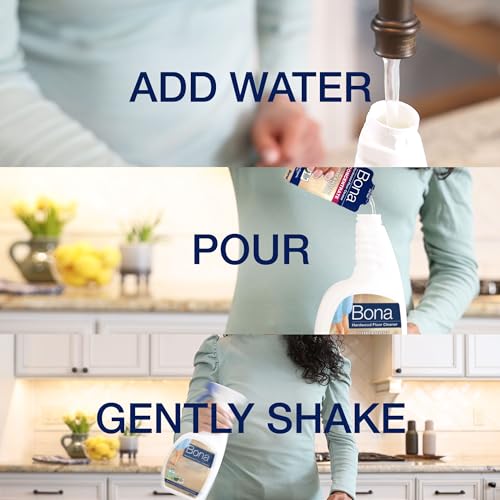 Image of Bona Hardwood Floor Cleaner Spray - 32 fl oz - Unscented - Includes Filled Bottle + Concentrate Refill for Hardwood Floor Cleaning