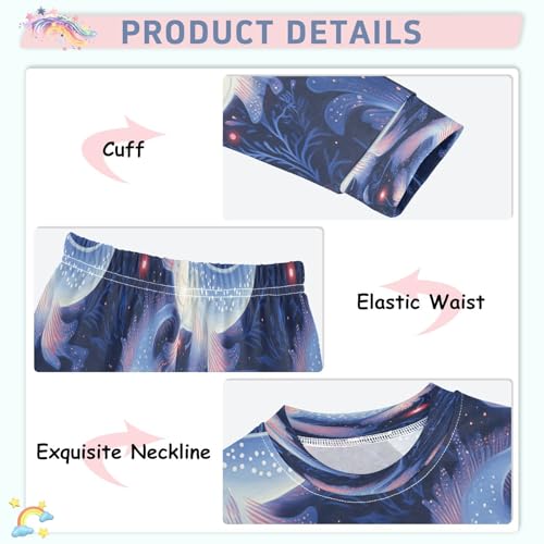 Pajama Sets Long Sleeve Axolotl in Darkness Soft Comfy Sleepwear 2 Piece PJS 3-8T4