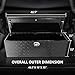 DNA MOTORING Truck Tool Box Lockable Storage Box, Truck Bed Tool Box Truck Bed Organizer Aluminum Truck Tool Boxes for Bed of Truck, w/Lock & Keys, 47